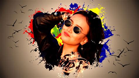 Photoshop Tutorial How To Create Paint Splatter Of Your Photo Youtube