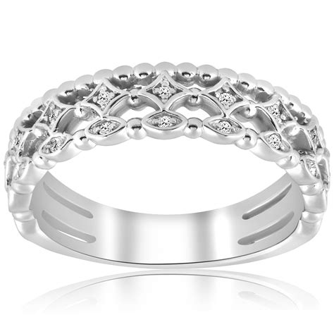 Celtic moissanite engagement ring 14k white gold ring unique engagement ring classic anniversary ring. Vintage Diamond Ring Stackable White gold Wedding Ring Filigree Art Deco Antique | Walmart Canada