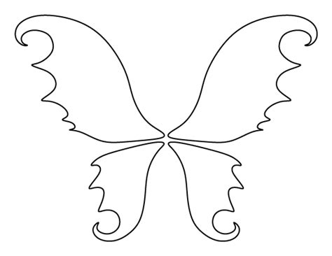 Fairy Wings Pattern Use The Printable Outline For Crafts Creating
