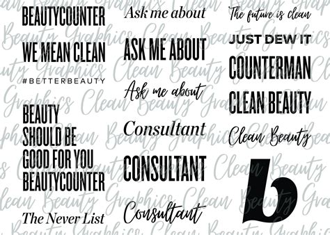 Beautycounter Consultant Graphics Toolkit Clean Beauty - Etsy