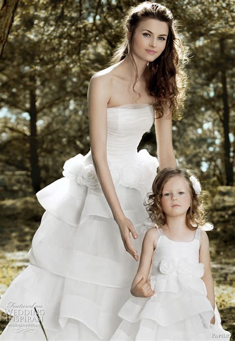 Matching Flower Girl Dresses To Bridal Gowns Belle The Magazine The Wedding Blog For The