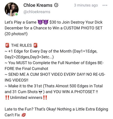 Tw Pornstars 1 Pic Chloe Kreams Twitter Who Wants To Play Destroy