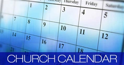 Monthly Calendar Trinity United Church