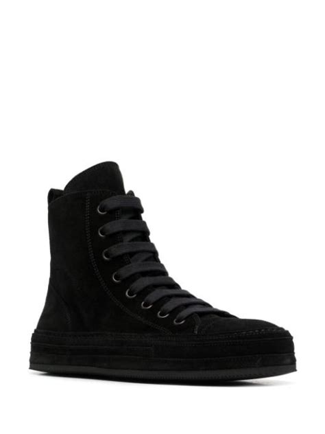 Ann Demeulemeester High Top Leather Sneakers Farfetch