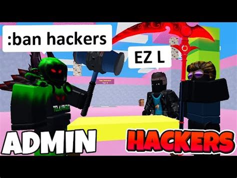 Admin Vs Hackers In Roblox Bedwars Youtube