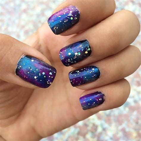 Galaxy Glittery Nails Pictures Photos And Images For