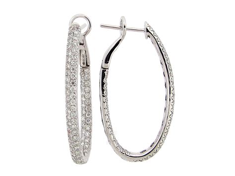 Dilamani Jewelry Diamond Pave Oval Hoop Earring