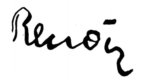 画家ルノワールのサイン（signature） Art De Date