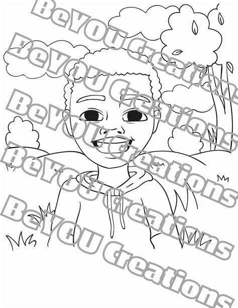 4 African American Kids Coloring Book Pages Etsy