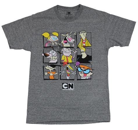 Cartoon Network Mens T Shirt 9 Box Character Collection Ed Johnny More X Large