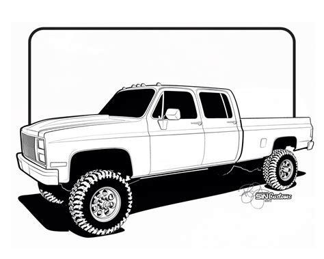 Chevy Truck Coloring Pages Police Truck Coloring Page Free Printable Coloring Pages