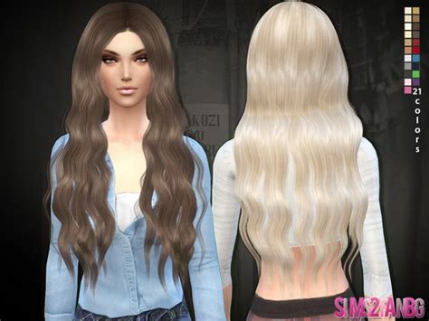 My Sims 4 Blog Sims2fanbg Hair 02 Long Wavy