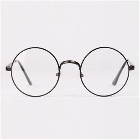 fashion retro round circle metal frame eyeglasses clear lens eye glasses unisex in women s