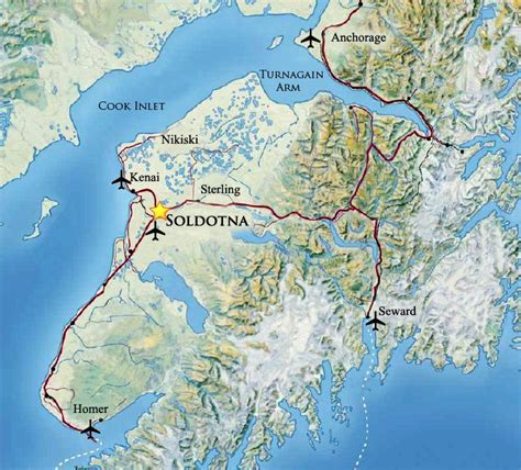 Alaska is a huge state that requires planning to get the most out of your trip. Map of the Kenai Peninsula Borough (With images) | Alaska ...