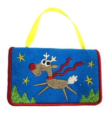 Reindeer Gift Card Holder In The Hoop