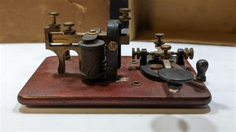 Vintage Menominee Telegraph Key And Sounder Morse Code Original Box