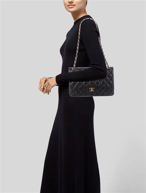 Chanel Classic Jumbo Double Flap Bag Black Shoulder Bags Handbags