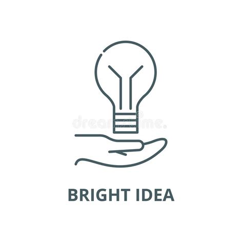 Bright Idea Vector Line Icon Linear Concept Outline Sign Symbol
