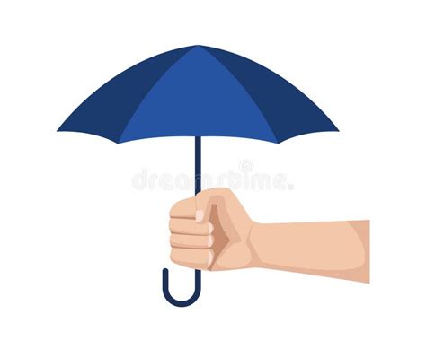 Hand Holding Umbrella Stock Vector Illustration Of Rain 225604383