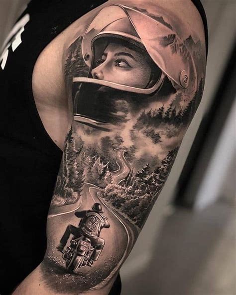 Pin By Michael White On Biker Tattoos Biker Tattoos Adventure Tattoo