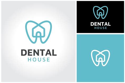Dente House Teeth Home Care Para Dentista Design De Logotipo De Clínica