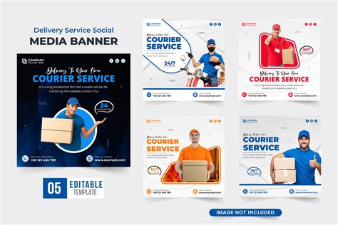 Courier Service Promotional Web Banner Graphic By Iftikharalam