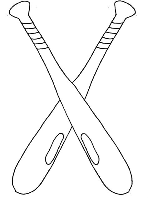 You can click on the felpen or crayon and use it to colour the image. Baseball Bat Coloring Pages - GetColoringPages.com