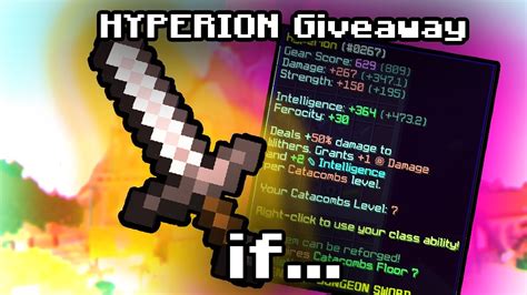 Click For A Hyperion In Hypixel Skyblock Youtube