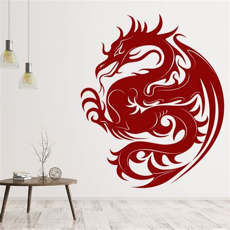 Dragon Print Decorative Wall Art Stickers Wall Decal