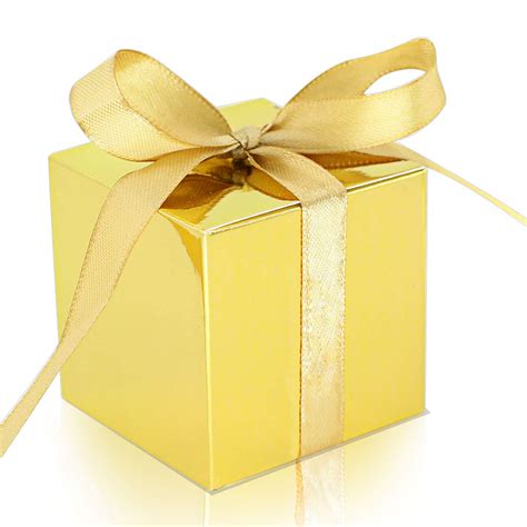 Buy Kposiya 100 Pack Favor Boxes 2x2x2 Inch Candy Boxes Gold T Boxes