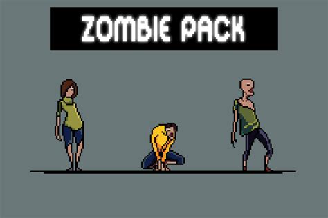 Free Zombie Sprite Sheet Pack Pixel Art