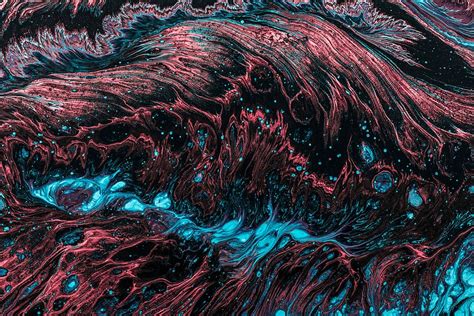 Hd Wallpaper Red And Blue Fluid Abstract Painting Full Frame
