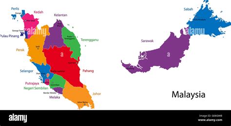 Map Of Malaysia Hi Res Stock Photography And Images Alamy