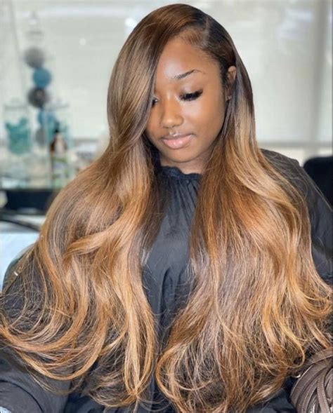 A perfectly smooth bob haircut on black hair embellished by subtle balayage highlights in complementary colors that everyone can rock. Ash Blonde Wigs For Women Brassy Balayage Long Blonde Balayage Blonde And Pink Highlights G… in ...