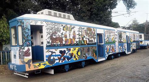 tram art gallery on a tram in kolkata telegraph india