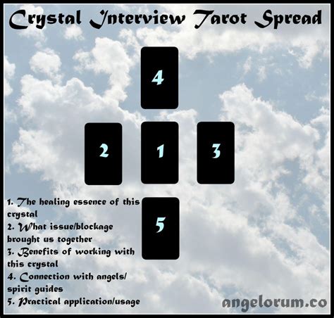 I wasn't planning on doing a whole spread. Crystal Interview Tarot Spread ⋆ Angelorum - Tarot and Healing