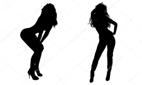 Sexy Woman Silhouette — Stock Vector © Snesivan888 21341547