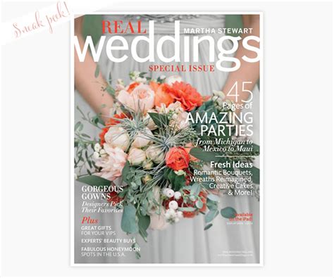 Sneak Peek Martha Stewart Real Weddings Special Issue