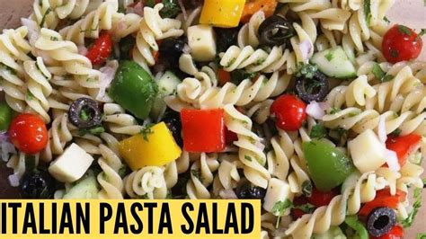 Easy Cold Pasta Salad With Italian Dressing Italian Pasta Salad Recipe Veggie Pasta Salad