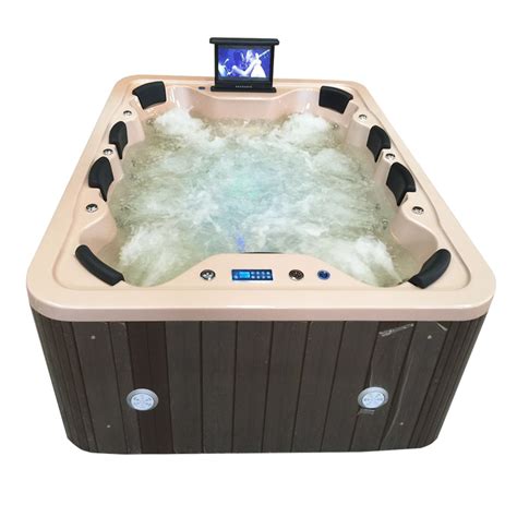 Wholesale 6 7 8 Person Whirlpool Balboa Corner Massage Acrylic Outdoor Freestanding Bath Hydro