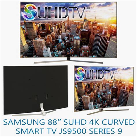 Samsung 88 Suhd 4k Curved Smart Tv Js9500 Series 9 3d Model Cgtrader