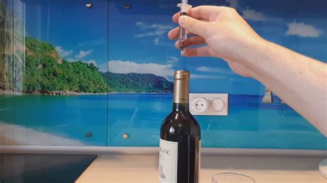 If you have carefully selected a nice bottle of wine only to come home to discover your corkscrew is nowhere to be found, you're not going to be a happy camper. Opening a bottle of wine with a syringe, without a corkscrew - YouTube