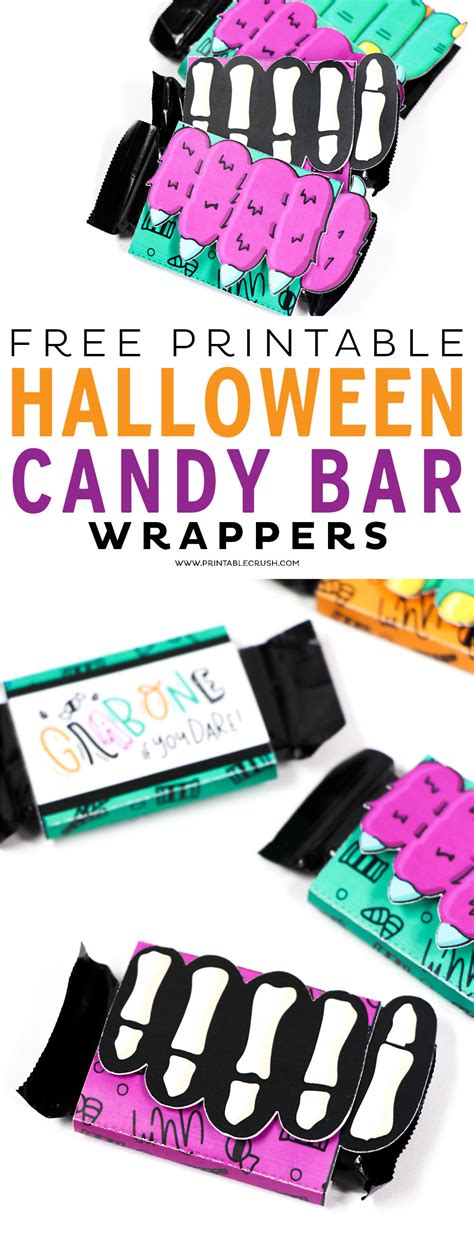 Free Printable Halloween Candy Bar Wrappers Printable Crush