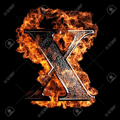 Typography Burning Alphabet Letter X Lettering Alphabet Fonts