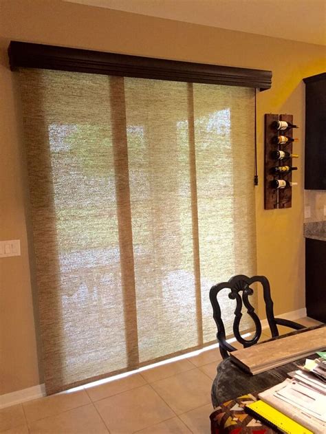 They also slide out of the way for access to the door. Vertical Sliding Patio Door Blinds | crafts ideas for thanksgiving