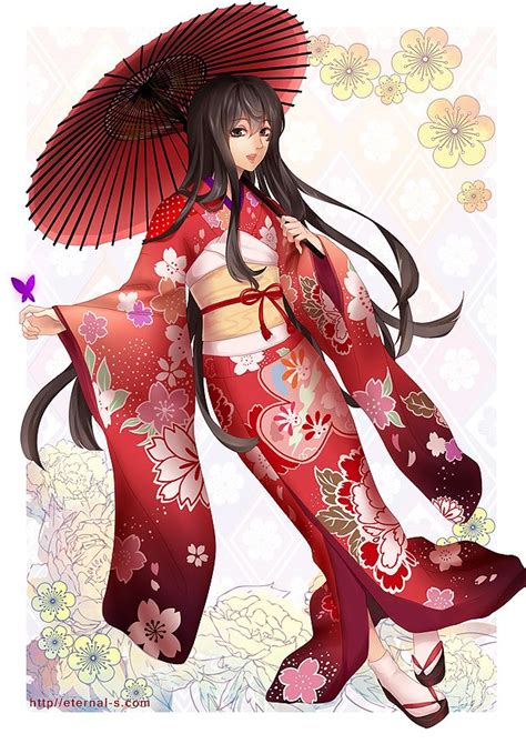 Commission For Lilianthus By Eternal S On Deviantart Anime Kimono