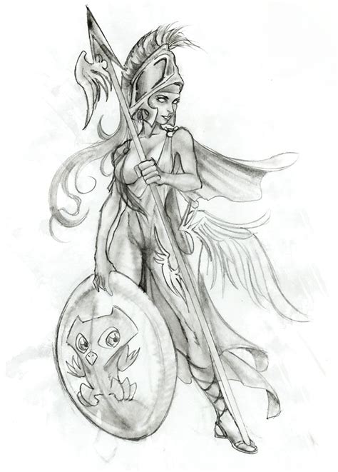 Greek Mythology Tattoo Athena Goddess Of Planning Wisdom And