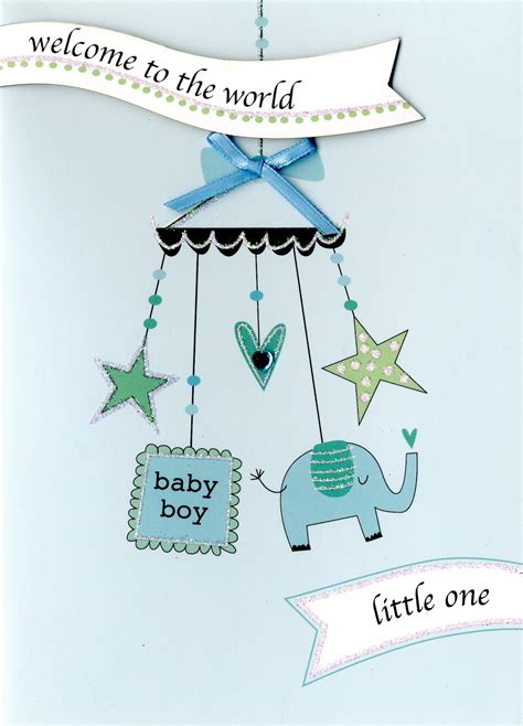 Welcome Baby Boy New Baby Greeting Card Cards