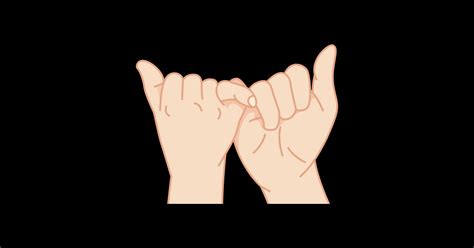 Pinky Promise Cute Fingers Love Trendy Hands Sign Funny Posters And