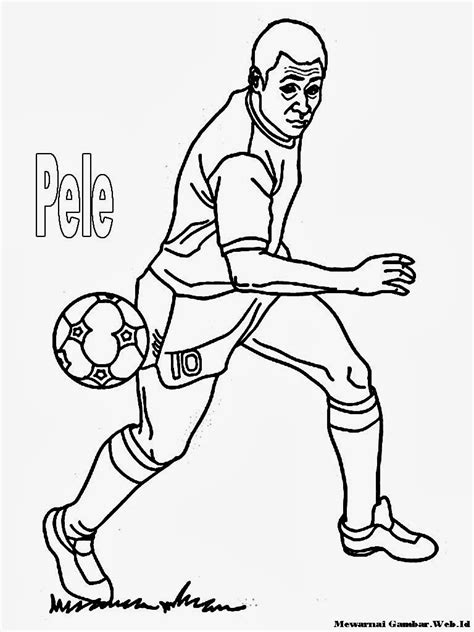 Kartun telinga hitam dan putih telinga putih orang orang satu warna png pngwing. Mewarnai Gambar Pemain Sepakbola Pele | Mewarnai Gambar